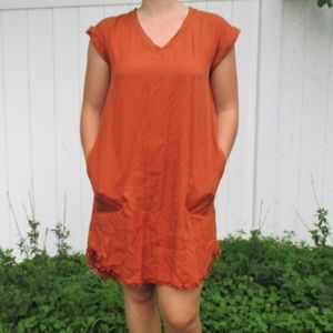 SOLD NEW Mystree Rust T-Shirt Dress with Pockets
